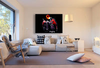 Pokemon GO Glurak Leinwandbild AK ART Bilder Wanddeko Wandbild Kunstdruck TOPXXL