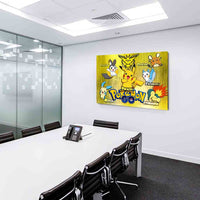 Pokemon GO Pikachu Emolga DedenneMinun Cydaqui Pachirisu Leinwandbild Kunstdruck