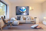 Pokemon GO Pokeball White Leinwandbild AK Art Studio Wanddeko Wandbild Geschenk