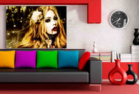 Sexy Vampir Mädchen Leinwandbild AK Art Bilder Wanddeko Wandbild Kunstdruck XXL