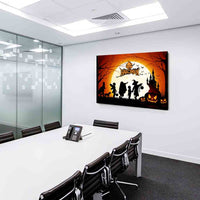 Halloween Mond Leinwandbild AK Art Bilder Wanddeko Wandbild Kunstdruck TOP XXL