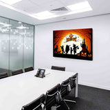 Halloween Mond Leinwandbild AK Art Bilder Wanddeko Wandbild Kunstdruck TOP XXL