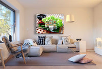 Sushi Tisch Salat Leinwandbild AK Art Bilder Mehrfarbig Kunstdruck Wandbild