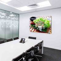 Sushi Tisch Salat Leinwandbild AK Art Bilder Mehrfarbig Kunstdruck Wandbild
