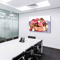 Kuchen Früchte Sahne Leinwandbild AK Art Bilder Mehrfarbig Kunstdruck Wandbild