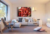 Chilli Rot Leinwandbild AK Art Bilder Mehrfarbig Kunstdruck Wandbild Wanddeko