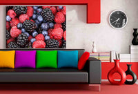 Beeren Sorten Leinwandbild AK Art Bilder Mehrfarbig Kunstdruck Wandbild TOP XXL