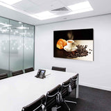Kaffe & Croissant Leinwandbild AK Art Bilder Mehrfarbig Wandbild Kunstdruck XXL