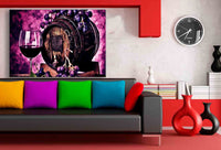 Wein Leinwandbild AK Art Bilder Mehrfarbig Wandbild Kunstdruck Mehrfarbig XXL