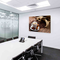 Kaffe & Zimt & Kaffebohnen Leinwandbild AK Art Bilder Mehrfarbig Wandbild XXL