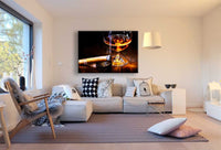 Whisky & Ziggare Leinwandbild AK ART Bilder Mehrfarbig Wandbild