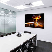 Whisky & Ziggare Leinwandbild AK ART Bilder Mehrfarbig Wandbild