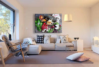 Radieschen & Käse Leinwandbild AK Art Bilder Mehrfarbig Wandbild Kunstdruck XXL