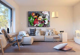 Radieschen & Käse Leinwandbild AK Art Bilder Mehrfarbig Wandbild Kunstdruck XXL