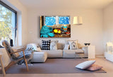 Winterbild Leinwandbild AK Art Bilder Mehrfarbig Wandbild Kunstdruck Wanddeko