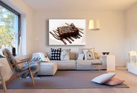 Schoko Kuchen Süß Leinwandbild AK Art Bilder Mehrfarbig Kunstdruck Wandbild XXL