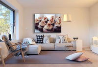 Cupcakes Leinwandbild AK Art Bilder Mehrfarbig Kunstdruck Wandbild TOP XXL