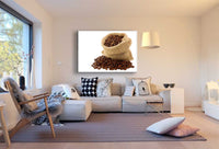 Kaffee Bohnen Sack Leinwandbild AK Art Bilder Mehrfarbig Kunstdruck Wandbild XXL