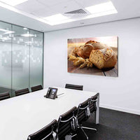 Stück Brot Weizen Leinwandbild AK Art Bilder Mehrfarbig Kunstdruck Wandbild XXL