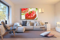 Erdbeertorte Leinwandbild AK Art Bilder Mehrfarbig Kunstdruck Wandbild TOP XXL
