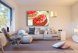 Erdbeertorte Leinwandbild AK Art Bilder Mehrfarbig Kunstdruck Wandbild TOP XXL