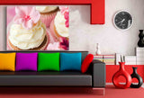 Creme Kuchen Leinwandbild AK Art Bilder Mehrfarbig Kunstdruck Wandbild TOP XXL