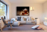 Tee Heiß Schwarz Leinwandbild AKI Art Bilder Mehrfarbig Kunstdruck Wandbild XXL