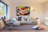 Tiramisu Kuchen Leinwandbild AK Art Bilder Mehrfarbig Kunstdruck TOP XXL