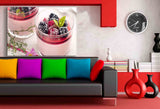 Himbeeren Leinwandbild AK Art Bilder Kunstdruck XXL Wandbild Wanddeko TOP XXL