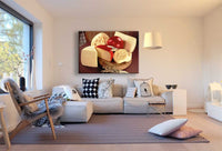 Käse Leinwandbild AK Art Bilder Mehrfarbig Kunstdruck XXL Wandbild Wanddeko TOP