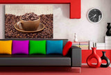 Kaffe Leinwandbild AK Art Bilder Mehrfarbig Kunstdruck XXL Wandbild Wanddeko