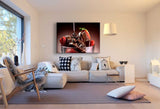 Erdbeere Schokolade Leinwandbild AK Art Bilder Mehrfarbig Kunstdruck XXL TOP