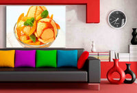 AK Art Bilder Eis Mango Minze Leinwandbild Mehrfarbig Kunstdruck XXL Wandbild