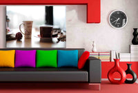 Tasse Heiß Leinwandbild AK Art Bilder / Mehrfarbig Kunstdruck XXL Wandbild TOP