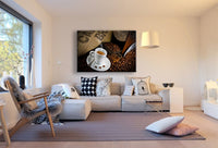 Kaffee Kaffeebohnen Tasse Leinwandbild AK Art Bilder Mehrfarbig Kunstdruck TOP XXL