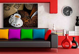 Kaffee Kaffeebohnen Tasse Leinwandbild AK Art Bilder Mehrfarbig Kunstdruck TOP XXL