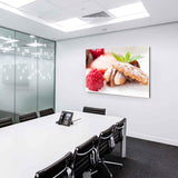 Walnuss Himbeere Leinwandbild AK Art Bilder Mehrfarbig Kunstdruck XXL Wandbild