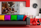 Tee Dattel Leinwandbild AK Art Bilder Mehrfarbig Kunstdruck XXL Wandbild TOP