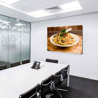 Spaghetti Oliven Leinwandbild AK Art Bilder Mehrfarbig Kunstdruck XXL Wandbild