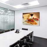 Spaghetti Bolognese Wein Leinwandbild AK Art Bilder Mehrfarbig Kunstdruck XXL