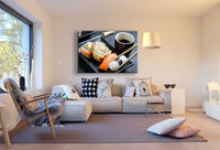 Sushi Leinwandbild AK Art Bilder Mehrfarbig Kunstdruck XXL Wandbild Wanddeko