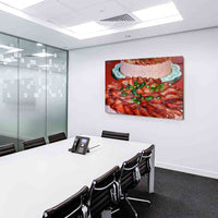 Erdbeertorte Leinwandbild AK Art Bilder Mehrfarbig Kunstdruck XXL Wandbild TOP