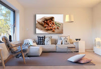 Haselnüsse Leinwandbild AK ART Kunstdruck Mehrfarbig Wandbild Wanddeko TOP XXL