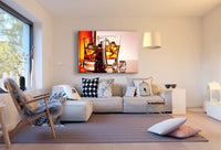 Whisky & Eis Leinwandbild AK Art Bilder Mehrfarbig Wandbild Kunstdruck Wanddeko