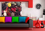 Gewürze Leinwandbild AK Art Bilder Mehrfarbig Wandbild Kunstdruck Wanddeko XXL