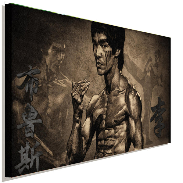 Brüs Li Leinwandbild AK Art Bilder Mehrfarbig Wandbild Kunstdruck Wanddeko XXL