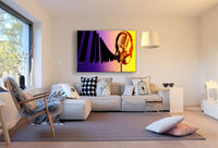 Musik Klaviatur Mic Leinwandbild LaraArt Bilder Mehrfarbig Wandbild Kunstdruck