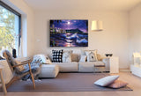 Stadt & Ozean Leinwandbild AK Art Bilder Mehrfarbig Wandbild Kunstdruck TOP XXL