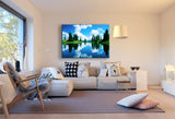 Himmel & See Leinwandbild AK Art Bilder Mehrfarbig Wandbild Kunstdruck TOP XXL