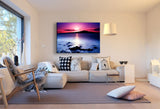 Ozean & Gebirge Leinwandbild AK Art Bilder Mehrfarbig Wandbild Kunstdruck XXL
